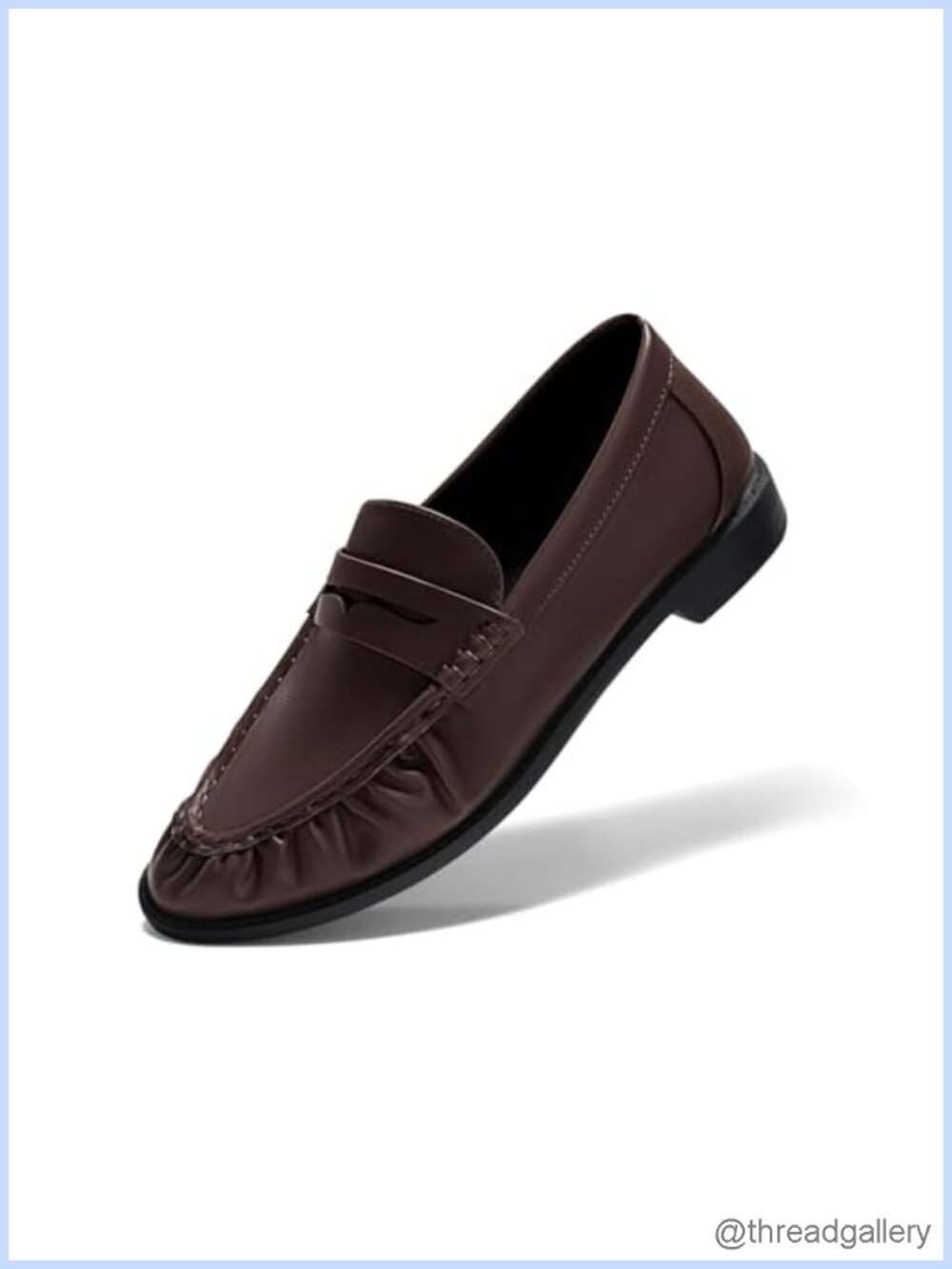 Penny Loafers Faux Leather Slip On Round Toe Flats Women Dressy Casual Work